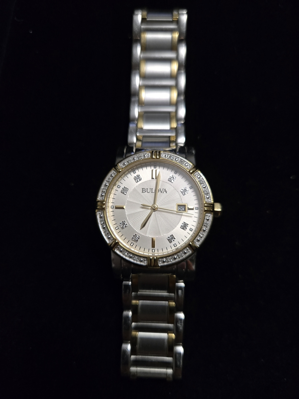 Bulova Two-Tone Diamond Accent Women's Watch - Silver & Gold